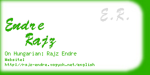 endre rajz business card